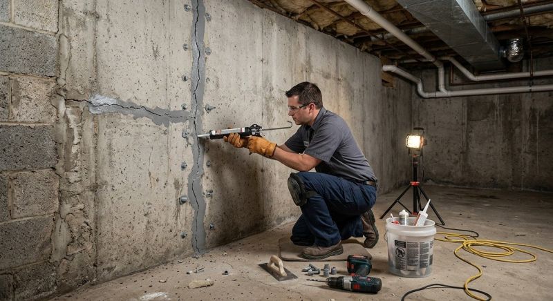 Basement Crack Repair in High Point, NC