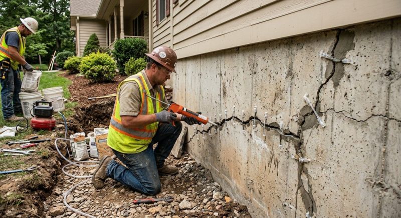 Cracked Foundation Repair in Randleman, NC