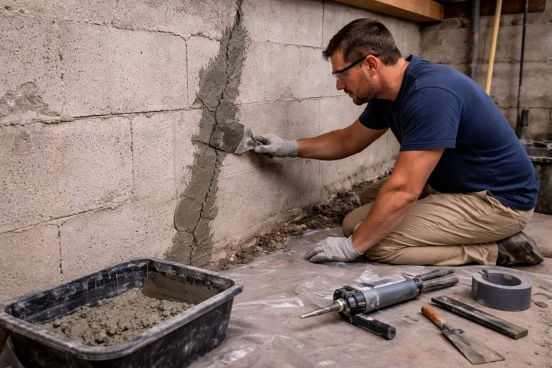 Foundation Crack Repair in Greensboro, NC