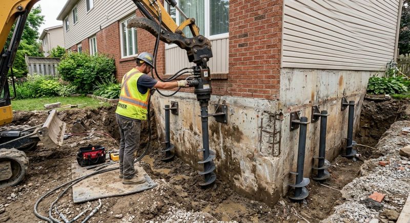 Helical Piers Installation in High Point, NC