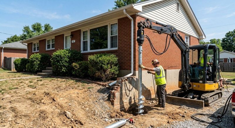 Helical Pile Installation in High Point, NC