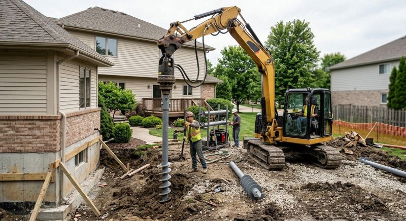 Helical Pile Installation in High Point, NC