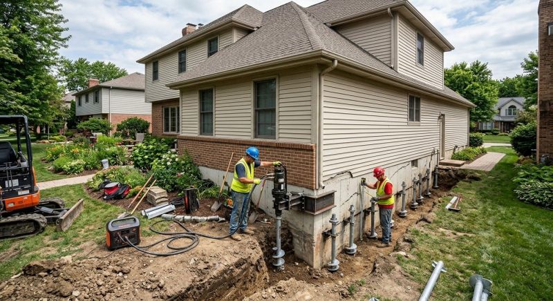 Helical Pile Installation in High Point, NC