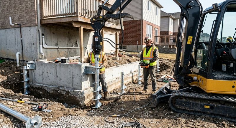 Helical Pile Installation in High Point, NC