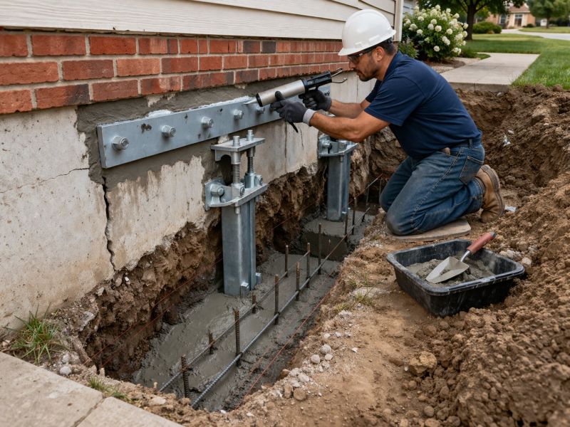 Sinking Foundation Repair in Clemmons, NC