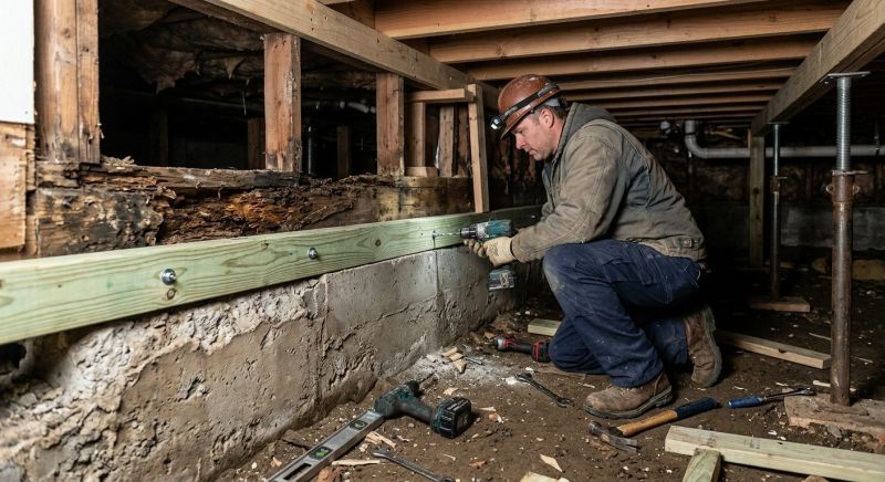Sinking Foundation Repair in Guilford County, NC