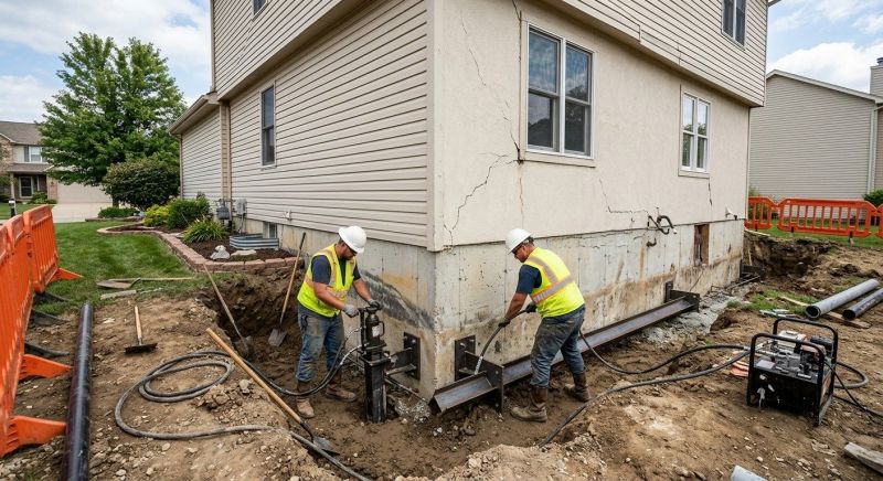 Sinking Foundation Repair in Jamestown, NC